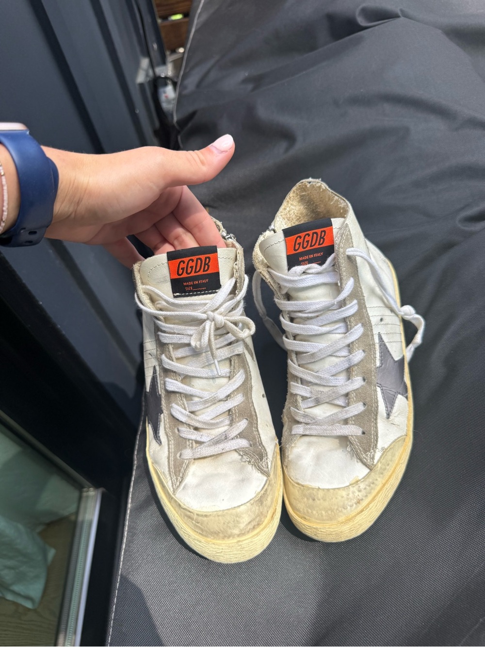 Women’s  Golden Goose GGDB White & Gray Fancy style sneaker